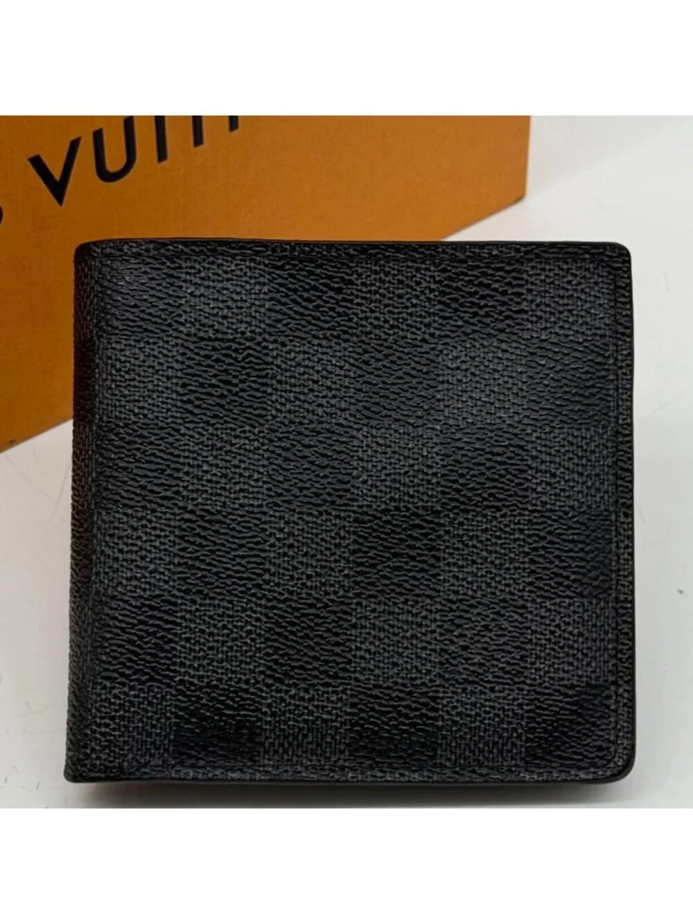 Louis Vuitton Portefeuille Marco Damier Graphite Compact Black Wallet